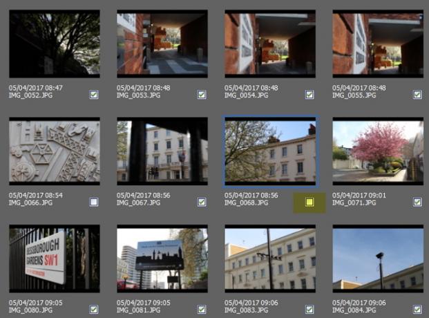 adobe bridge deselectează imaginea