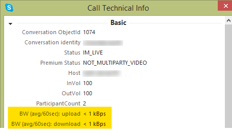 Câtă lățime de bandă este folosită de un apel Skype? Apelați la Informații tehnice