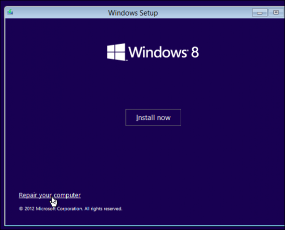 reparați Windows 8 boot