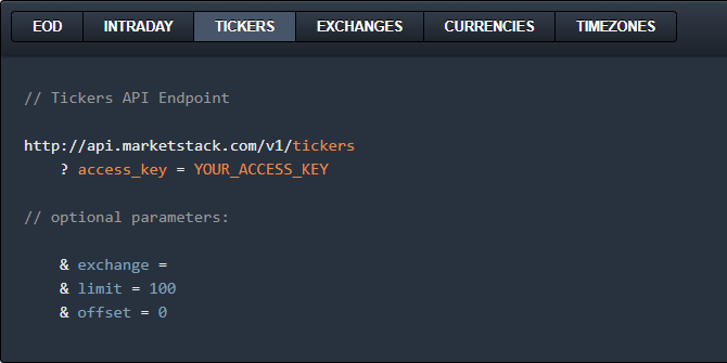 Încorporați datele despre stocul tickerului pe site-ul dvs. cu API marketstack