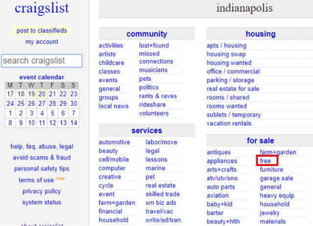 chestii gratuite pe craigslist