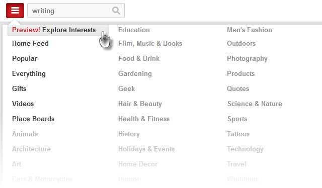 Pinterest - Explorați interese