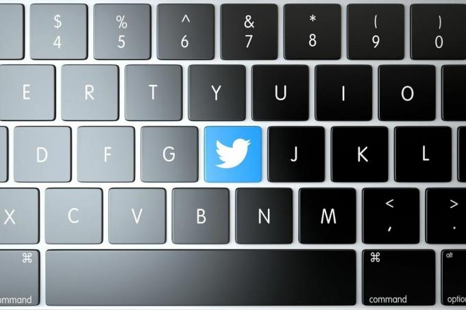 Buton Twitter de pe tastatură