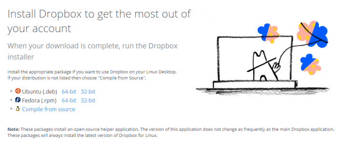 Opțiuni Linux pentru Dropbox