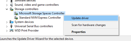 Actualizați drivere SATA Windows 10