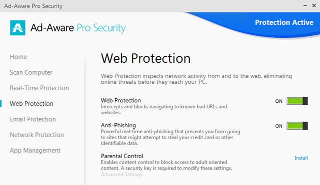 22 Ad-Aware Pro Security - Protecția Web