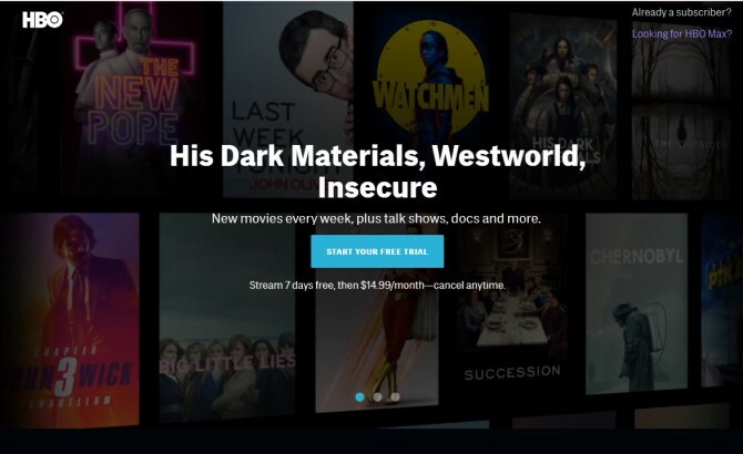 Site-ul HBO Free Trial