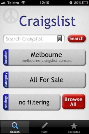 3 aplicații gratuite pentru utilizarea Craigslist pe iPhone sau iPod Touch [iOS] app3 image1