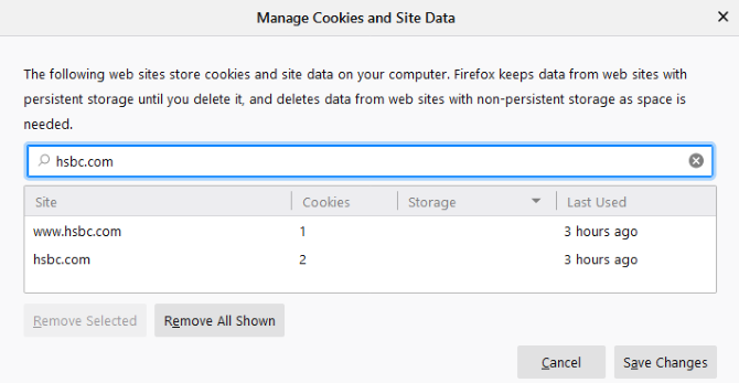 Firefox gestionează cookie-urile