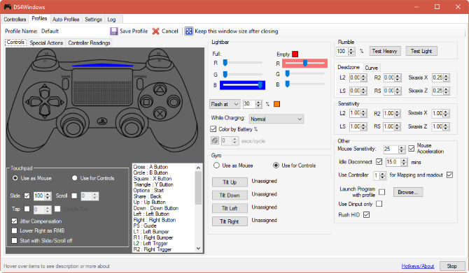 DS4Windows Setare controler