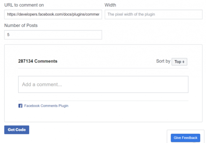 Facebook Widgets Comentariu Plugin