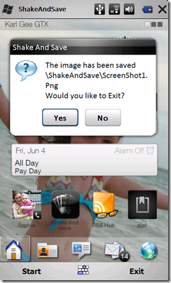 capturi de ecran pe Windows Mobile
