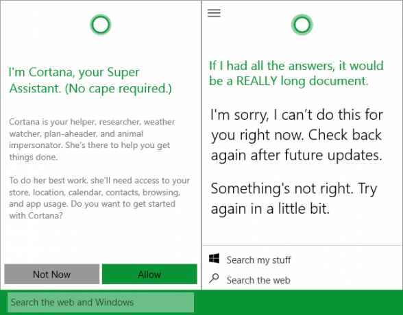 Cortana Windows 10