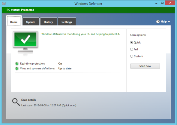 configura software antivirus