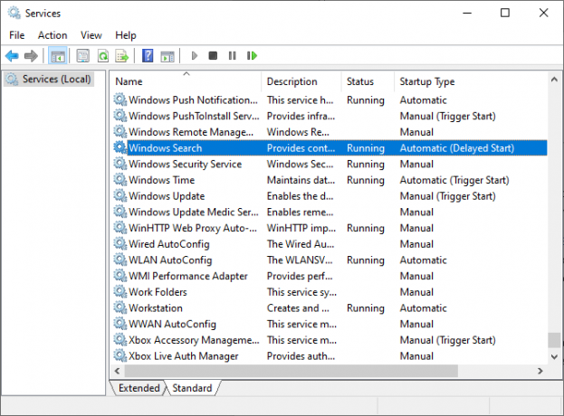 serviciu de căutare Windows