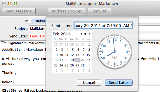 MailMate 10 minute