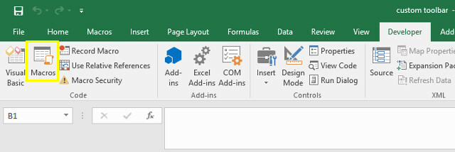 excel macros macro developer