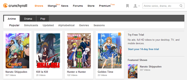 Crunchyroll-ul Web