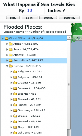 GlobalFloodMap: Hartă interactivă cu ridicarea nivelului mării imagine thumb65