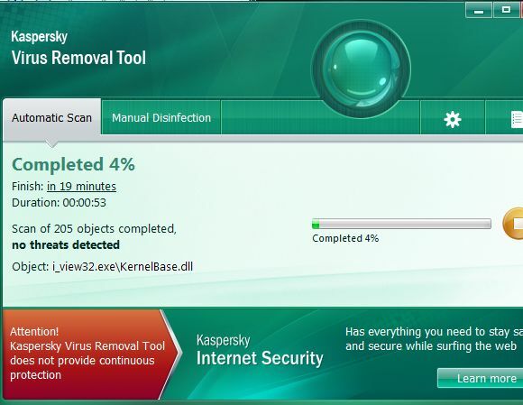 Verificați-vă calculatorul rapid și gratuit cu scanerul de eliminare a virusului Kaspersky5