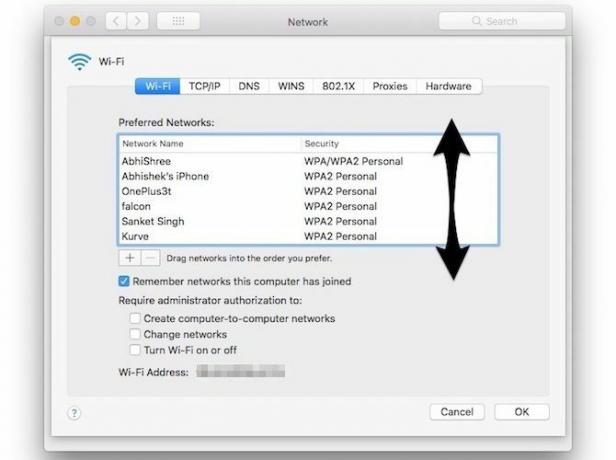 Mac a stabilit prioritatea Wi-Fi