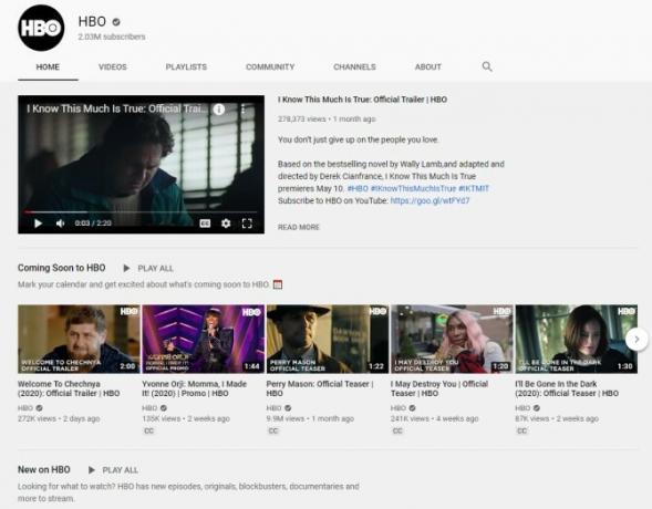 Urmăriți clipuri HBO gratuit pe YouTube