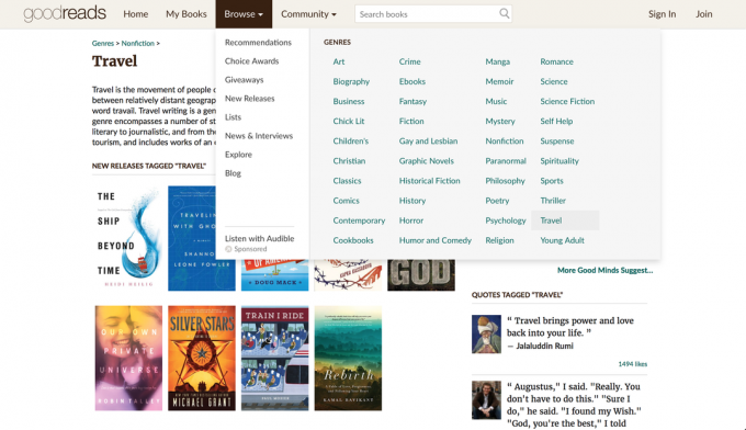 categorii goodreads