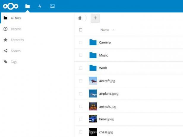 Interfață de utilizator Nextcloud