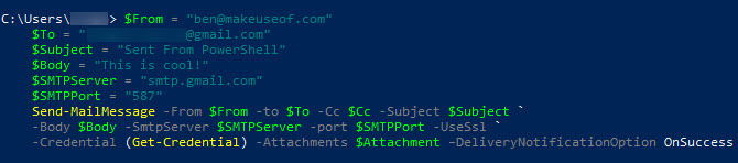 Cum să trimiteți un e-mail folosind Windows PowerShell Trimiteți un e-mail PowerShell