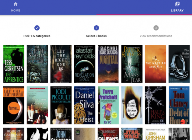 Următorul Book To Read este o aplicație simplă în trei pași pentru a găsi cărți în funcție de gusturile tale