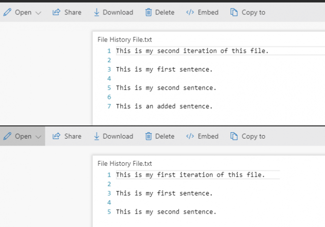 caracteristică versiune istoric fișier onedrive