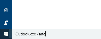 Lansarea Outlook în modul sigur pe Windows 10