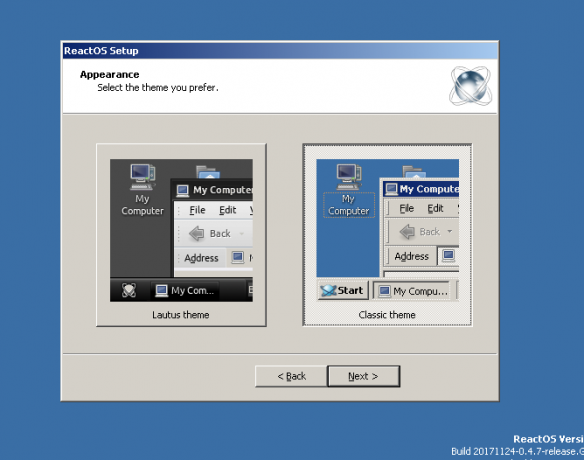 reactos revizuiește tema setupwizard7