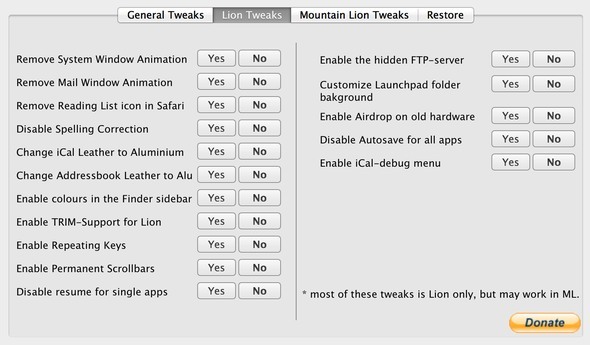 tweak mac os x lion