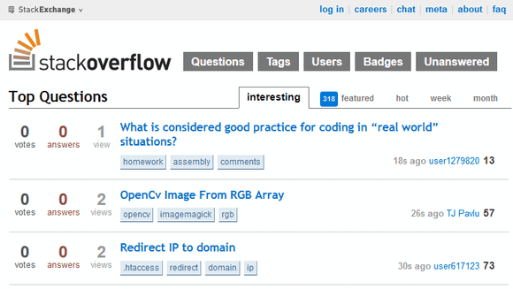 10 site-uri web Geeks din toate benzile ar trebui să marcheze Pagina de pornire StackOverflow