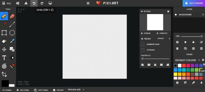 Instrumentul Pixelart online pentru artele pixelilor