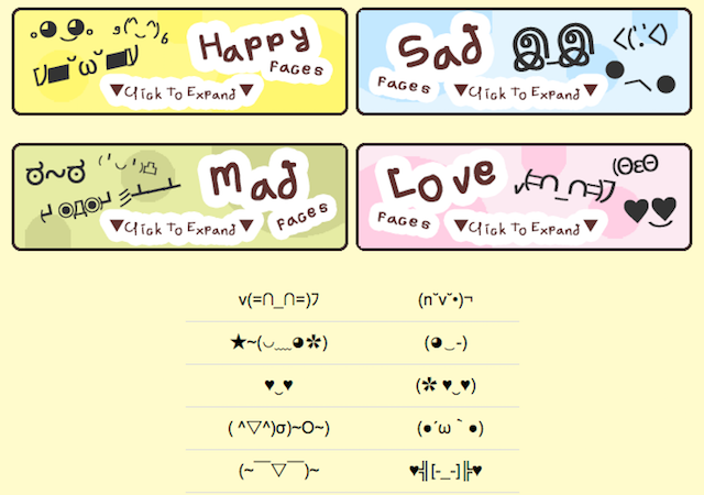 Emoticonuri-Text-Fețele-Emoticoane-Kawaii-Chipuri