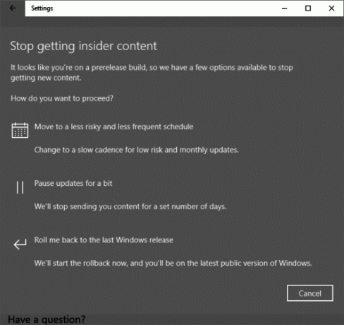 Cum se actualizează Windows 10 Creators Now Windows 10 Stop Insider Preview Build 531x500