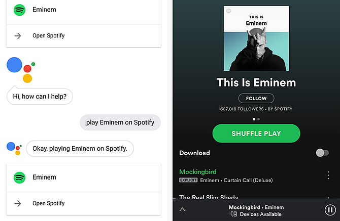 Google Assistant Play Spotify