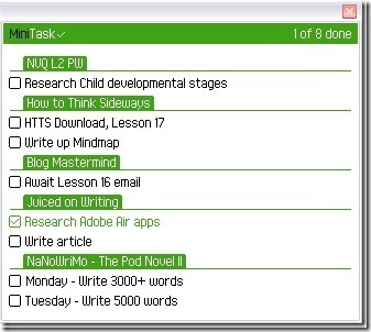 minitask- aplicația adobe air todo