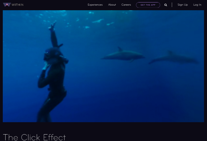 Scufundați-vă sub apă pentru a vedea cum comunică delfinii și balenele în The Click Effect, un scurtmetraj de realitate virtuală 
