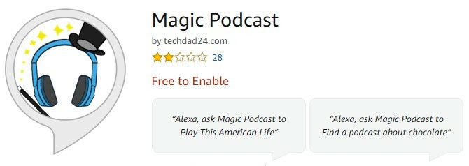 Podcast Magic pentru podcasturi ecou amazon