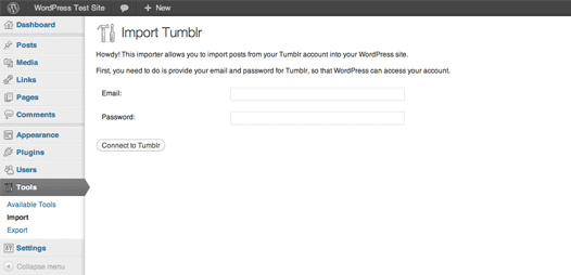 Ce este nou în WordPress 3.3? import tumblr