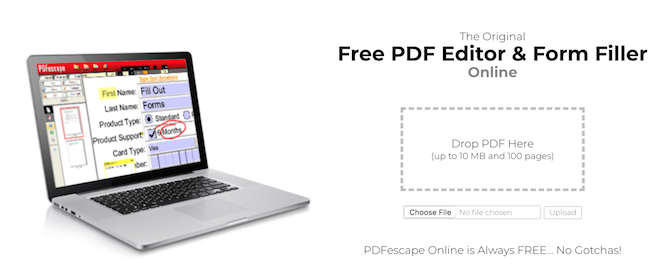 Acest site web util este cunoscut sub numele de PDF Escape