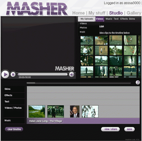 Masher: creează videoclipuri amestecând clipuri video, fotografii și muzică masher1