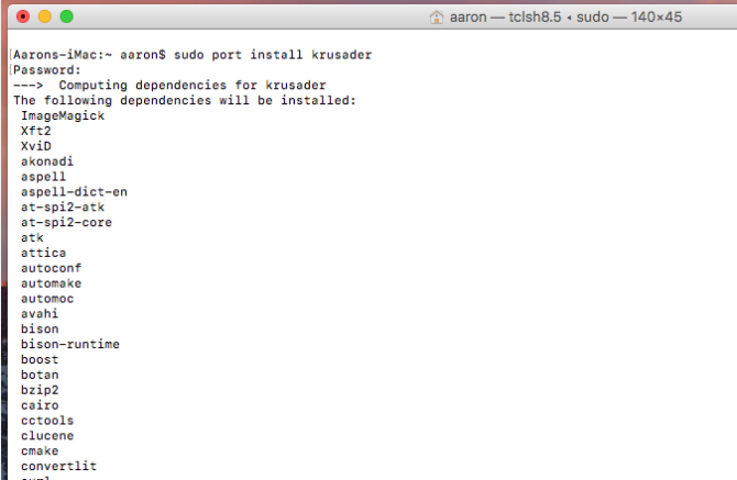 intro macports krusader install1