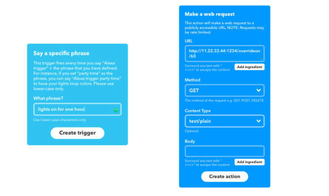 IFTTT Applet pentru conectarea luminilor inteligente la Alexa