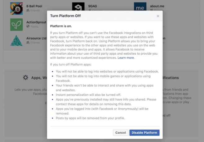 Ghidul complet de confidențialitate Facebook Facbeook platforma aplicației de confidențialitate