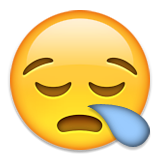 emoticoana emoji bolnavă de somn obosit