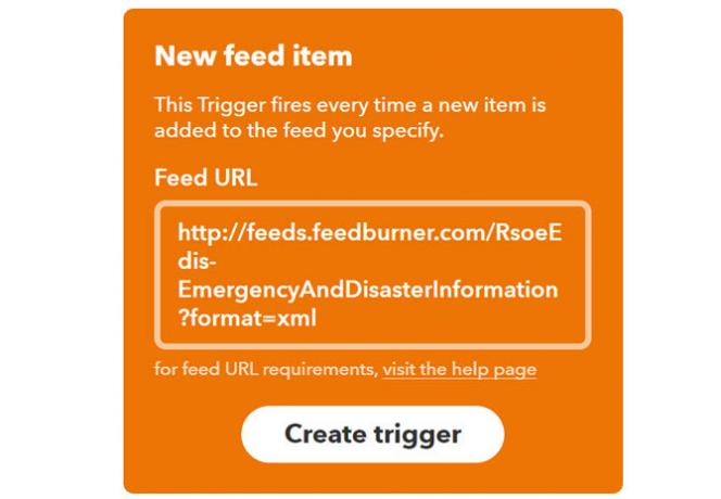 IFTTT Declanșator nou pentru fluxuri RSS